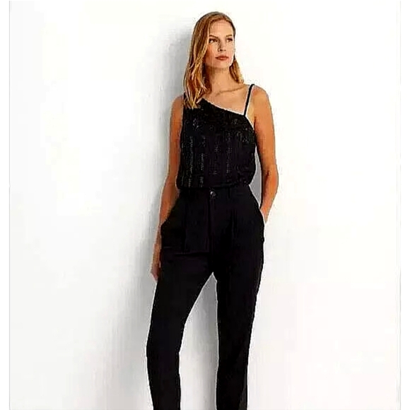 LAUREN RALPH LAUREN Beaded Mesh One-Shoulder Contemporary Camisole SZ Large New - Picture 2 of 4